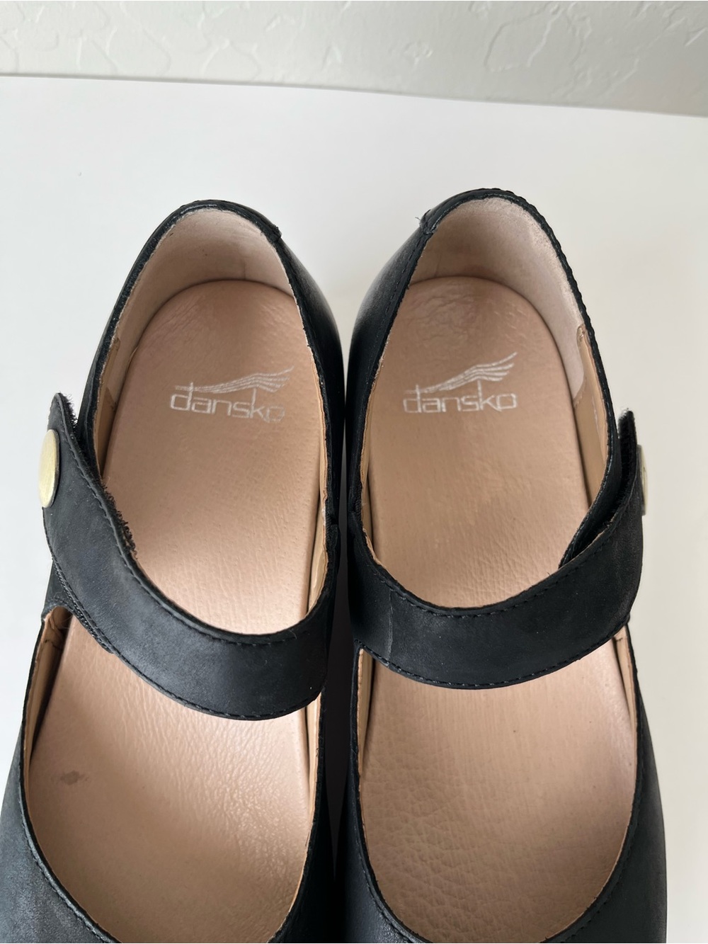 Dansko Beatrice Mary Jane Nubuck Leather Comfort Clogs Shoes Size 37 Black - Picture 5 of 9